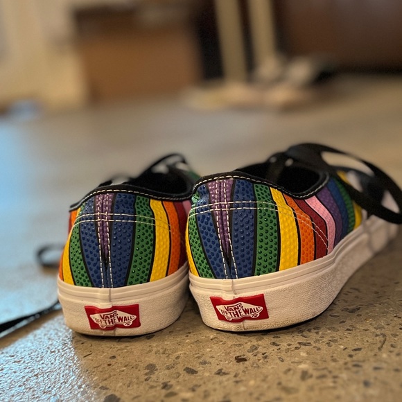 Custom PRIDE Vans Authentic Shoes - Picture 5 of 7
